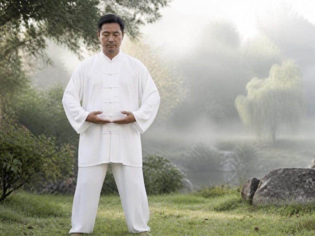Chi kung qigong breathing practice
